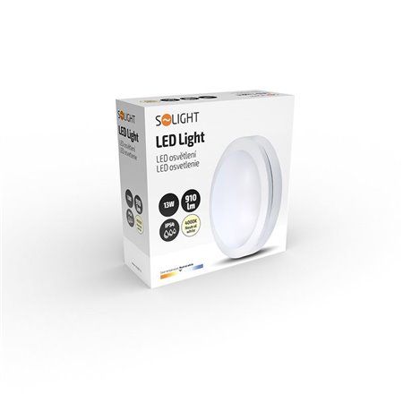Svietidlo LED IP54 13W 4000K SOLIGHT WO746-W Siena biele