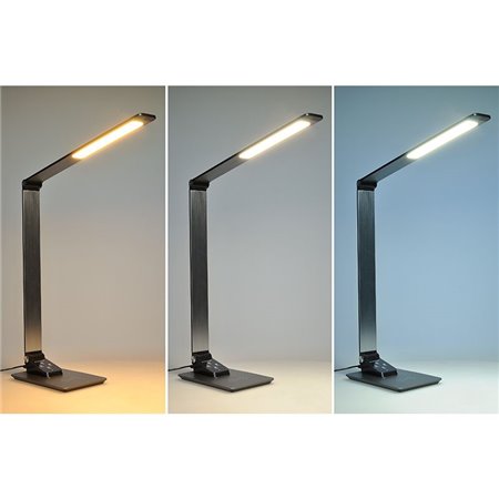 Lampa stolová LED 10W 3-6000K hliník+induk. nab. SOLIGHT WO60-G
