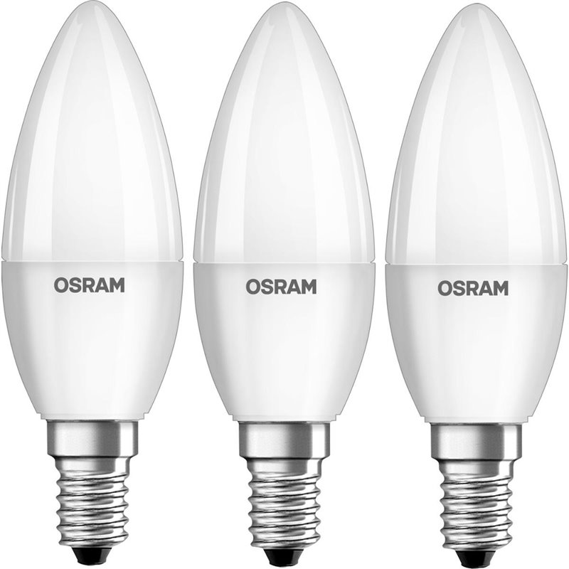 Žiarovka OSRAM LED VALUE CLB40 E14 4,9W/840 3balenie BASECLB40 sviečka