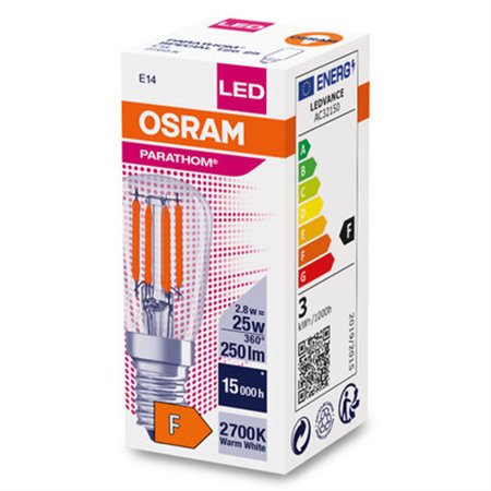 Žiarovka OSRAM LED E14 2,8W/827 do chladničky FILAMENT