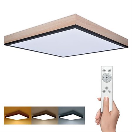 Stropnica LED IP20 40W 3-6000K+D.O. SOLIGHT WO802 45x45cm Wood decor