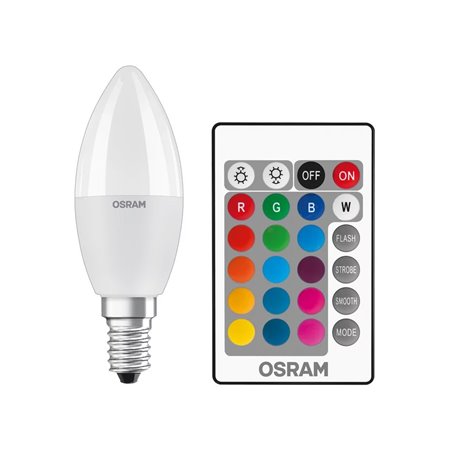 Žiarovka OSRAM LED SCLB40REM E14 4,5W/827 RGB+WW+DO sviečka