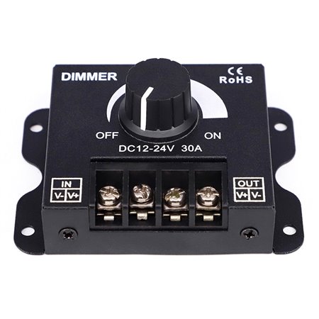 Stmievač pre LED pásy mechanický DM3-R 12V-24V/30A 360W