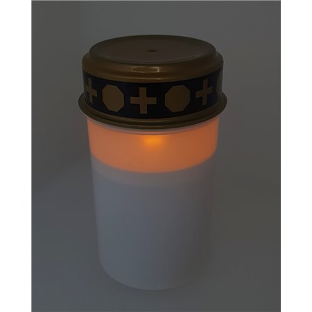 Sviečka LED kahanec biely HD-123F s časovačom (122x72mm)