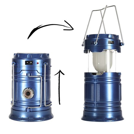 Svietidlo camping ACCU+SOLAR CAMPING LANTERN SH-5800T 1W+6LED