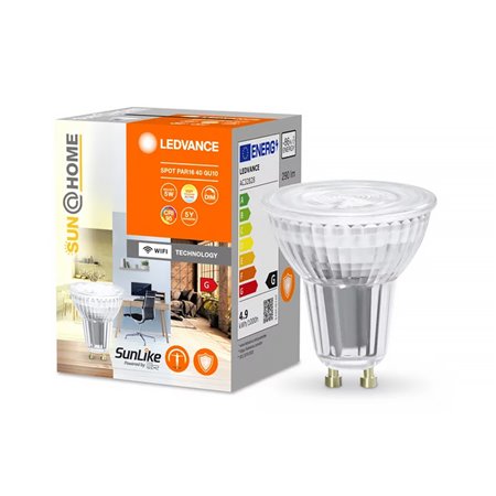 Žiarovka OSRAM LED SMART WIFI GU10 4,9W/2200-5000 + SunLike CRI95 DIM PAR1640D