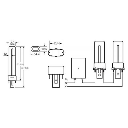 Žiarivka OSRAM DULUX S 11W/830 G23