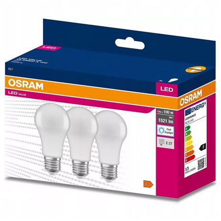 Žiarovka OSRAM LED VALUE CLA75 E27 10W/865 3balenie BASECLA75