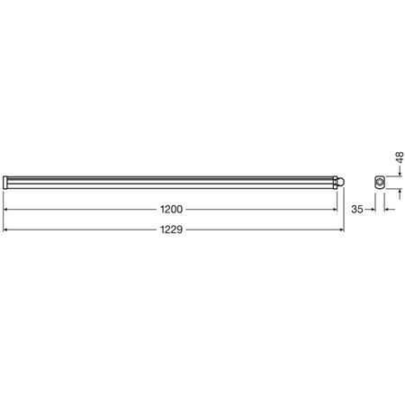 Prachotes IP65 LED LEDVANCE DP SLIM ECO 1200 36W/4000K DAMPROOF