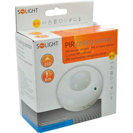 Senzor PIR 360° stropný biely SOLIGHT WPIR02