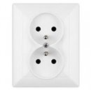Dvojzásuvka GPT-6Op biela