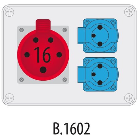 Rozvodnica R-BOX 190 1x16A/5, 2x250V B.1602
