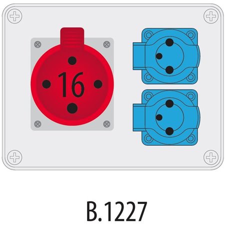 Rozvodnica R-BOX 190 1x16A/4, 2x250V B.1227