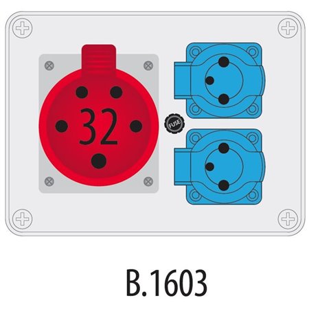 Rozvodnica R-BOX 190 1x32A/5, 2x250V B.1603