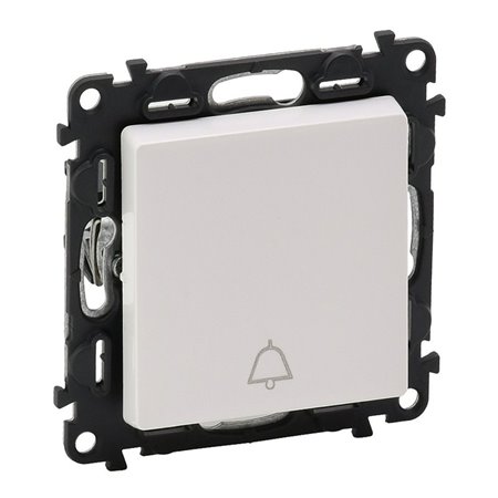 Vypínač č.1/0 VALENA LIFE biely 752115 piktogram zvonček