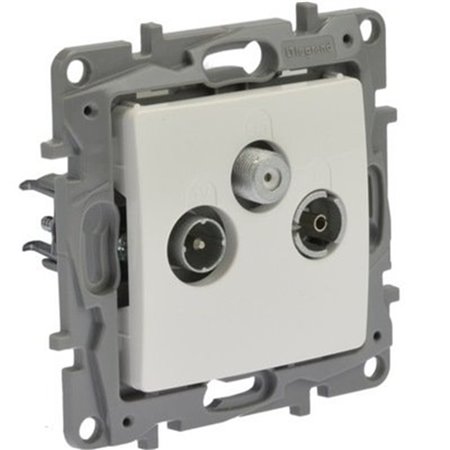 Zásuvka NILOE TV+R+SAT biela hviezdicový 764563