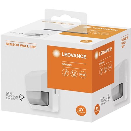 Senzor PIR 180° nástenný biely LEDVANCE SENSOR WALL 180DEG IP55