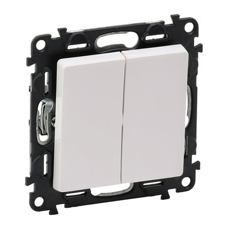 Vypínač č.1/0+1/0 VALENA LIFE biely 752118 dvojtlačidlo