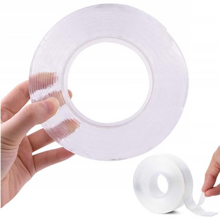 Páska obojstranná transparentná 30mmx2mmx5m opätovne použiteľná (akrylová guma)