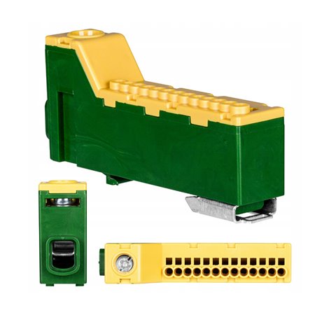 Svorkovnica bezskrutková LZB14 zeleno-žltá (1x2,5-25mm2, 13x1,5-2,5mm2)
