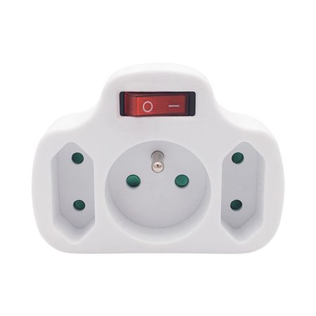 Zásuvka priebežná s vypínačom P103 trojitá