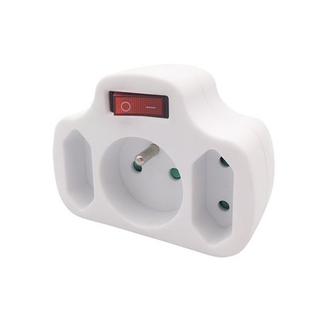 Zásuvka priebežná s vypínačom P103 trojitá