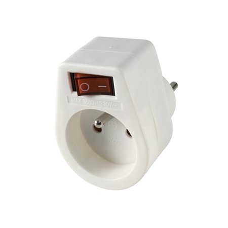 Zásuvka priebežná s vypínačom NVKF1/WH