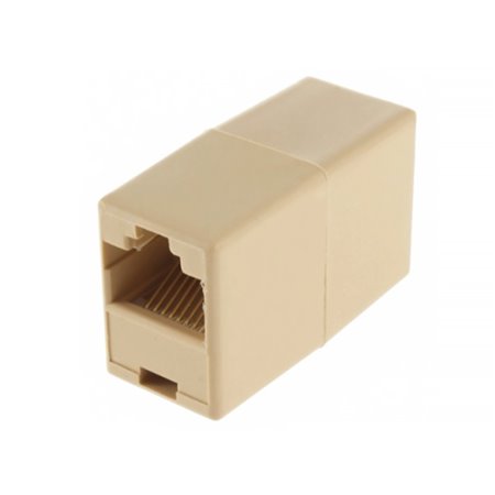 Spojka zásuvka RJ45-RJ45 zásuvka TT1-1 béžová