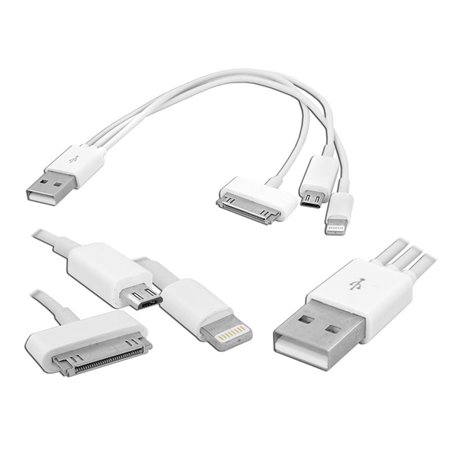Kábel USBA-IPHONE/iPad/micro USBB 3v1 20cm