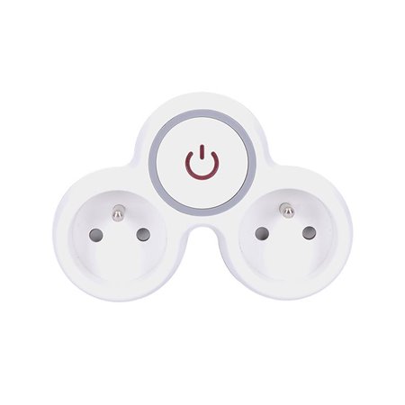 Zásuvka priebežná s vypínačom SOLIGHT P105 dvojitá