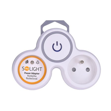 Zásuvka priebežná s vypínačom SOLIGHT P105 dvojitá