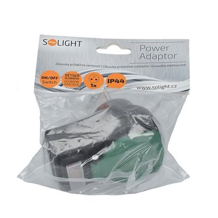 Zásuvka priebežná s vypínačom a krytom IP44 P98