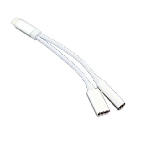 Kábel USBC-JACK3,5st+napájanie 2v1 13cm strieb.