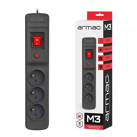 Prepäťová ochrana 3zás./1,5m ARMAC M3 PO39B čierna