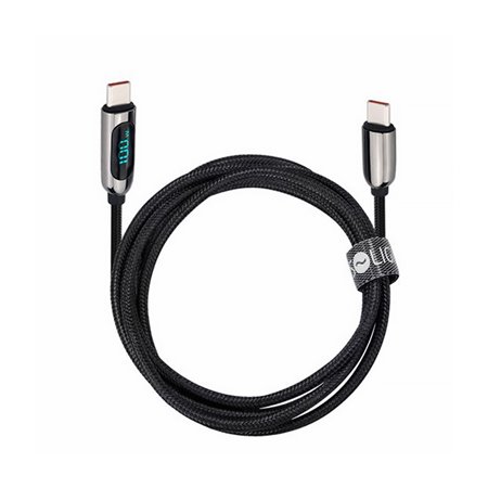 Kábel USBC-USBC 1m 100W 5A SOLIGHT SSC1801 s displejom