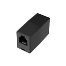 Spojka zásuvka RJ11-RJ11 zásuvka TS15/BK čierna