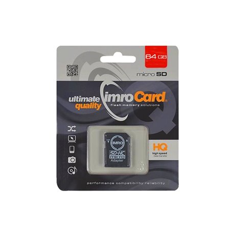Karta Micro SD+adaptér 64GB class10 IMRO