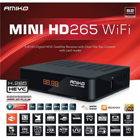 Prijímač satelitný AMIKO Mini HD265 WIFI
