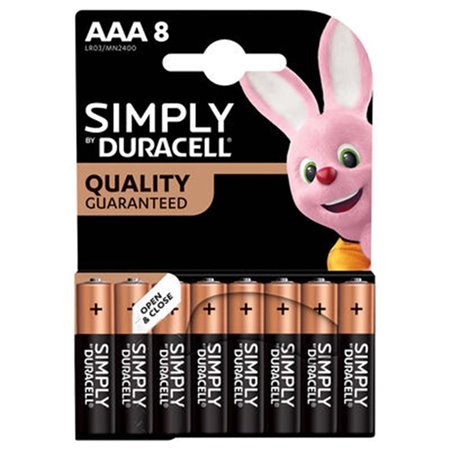 Batéria DURACELL LR03/AAA SIMPLY alkalická 8blister
