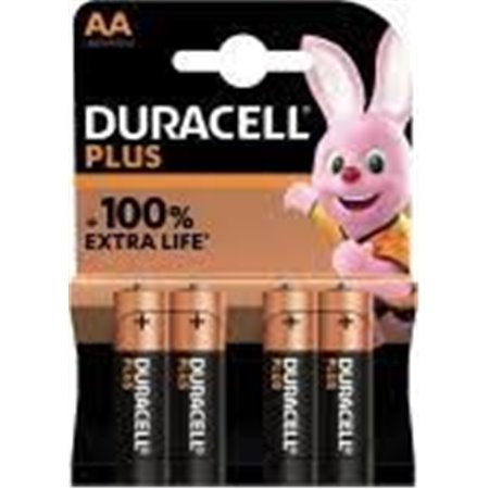 Batéria DURACELL LR06/AA PLUS 100% alkalická 4blister