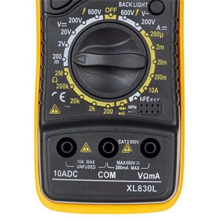 Multimeter digitálny XL830L YELLOW (MAS830)