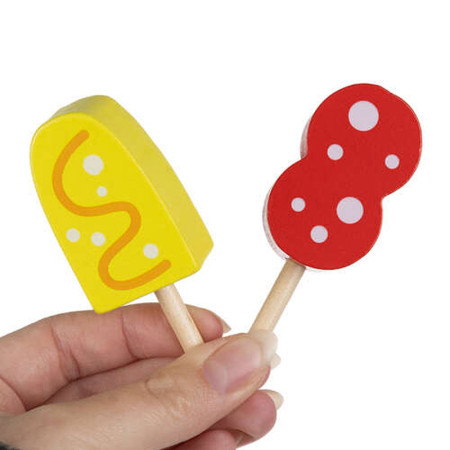 Hračka usporiadavač sada drevený obchod zmrzlina WOODEN ICE CREAM TOY