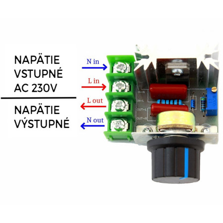 Regulátor otáčok RO-660A 230V AC 2000W