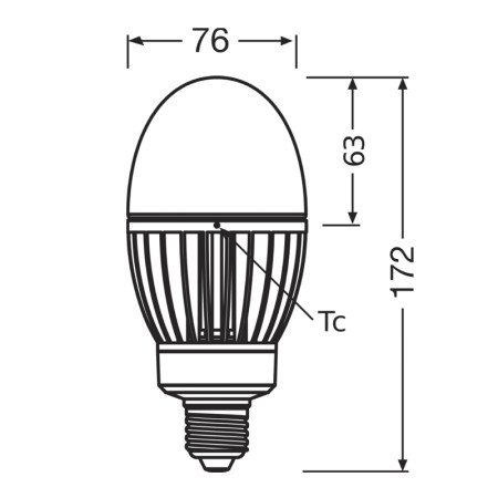 Žiarovka LEDVANCE LED HQL E27 29W/840 4000lm PMC
