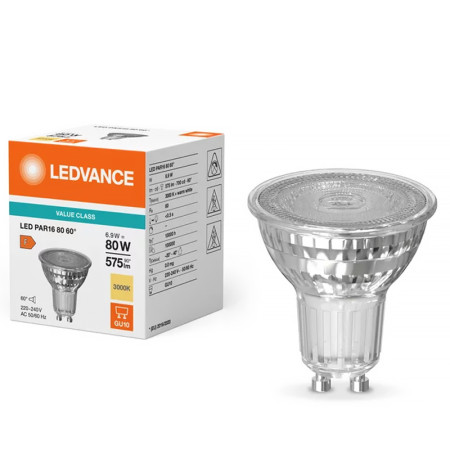 Žiarovka LEDVANCE LED PAR168060 GU10 6,9W/830 60° VALUE CLASS