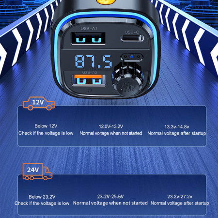 Transmiter do auta s bluetooth a handsfree XO-BCC08 (BT02)