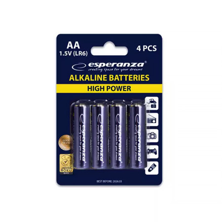 Batéria ESPERANZA LR06/AA alkalická 4blister