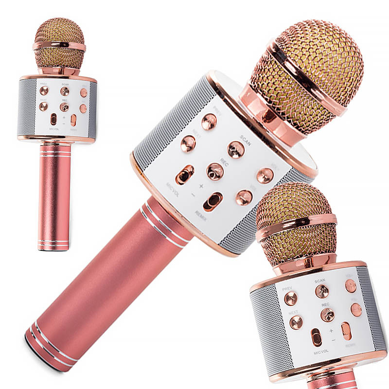 Mikrofón ručný WS-858 ROSE GOLD Karaoke