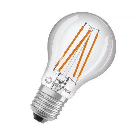 Žiarovka LEDVANCE LED CLA40DS E27 4,9W/887 FILAMENT DAYLIGHT SENSOR so senzorom denného svetla SC