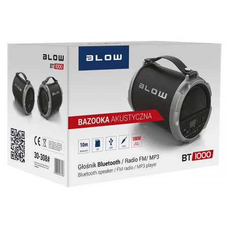 Reproduktor prenosný BLUETOOTH BAZOOKA BT1000 (-% po oprave)